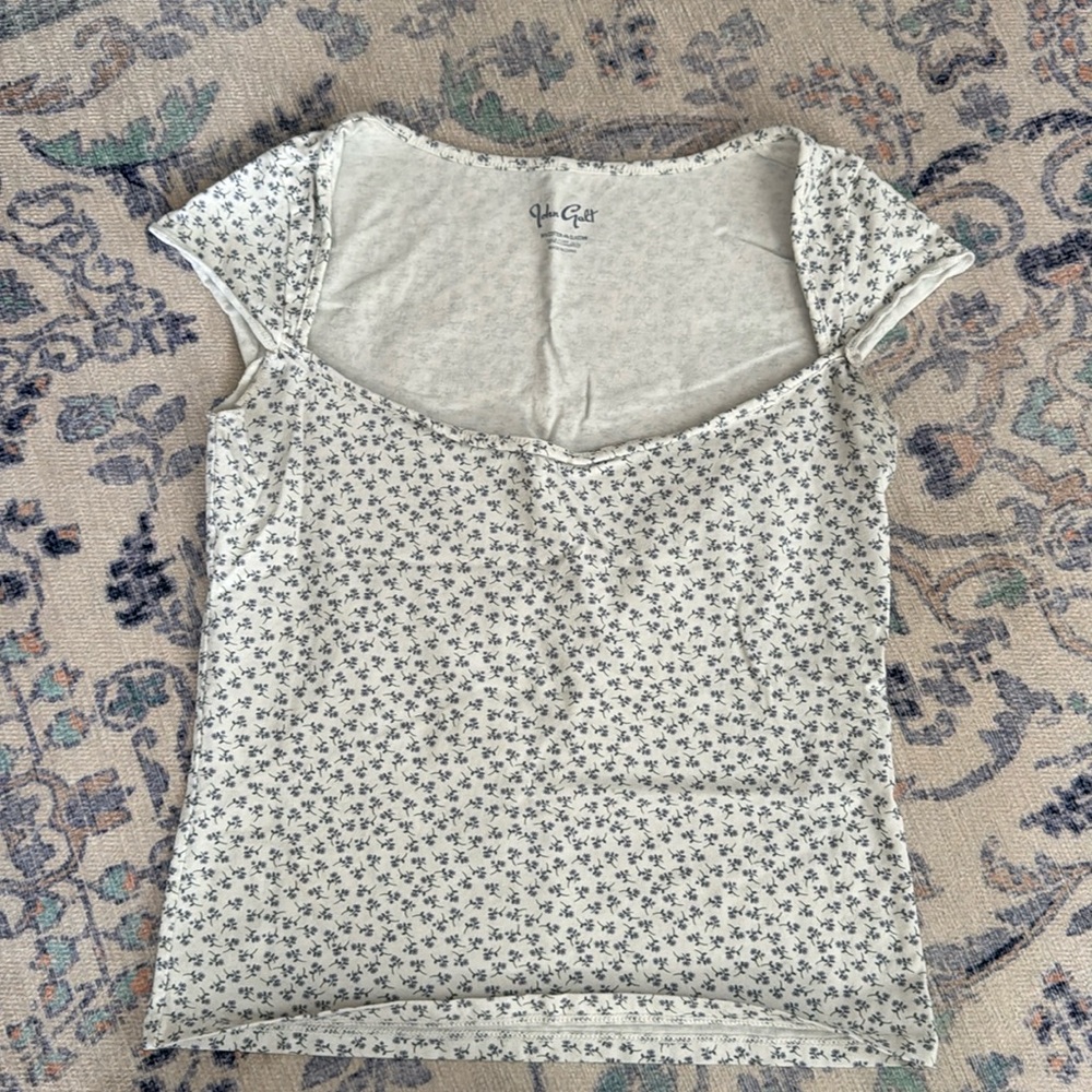 brandy melville floral ella top